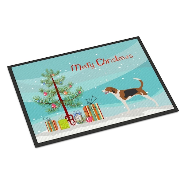 Carolines Treasures American Foxhound Christmas Indoor or Outdoor Mat - 18 x 27 in. BB8433MAT - main